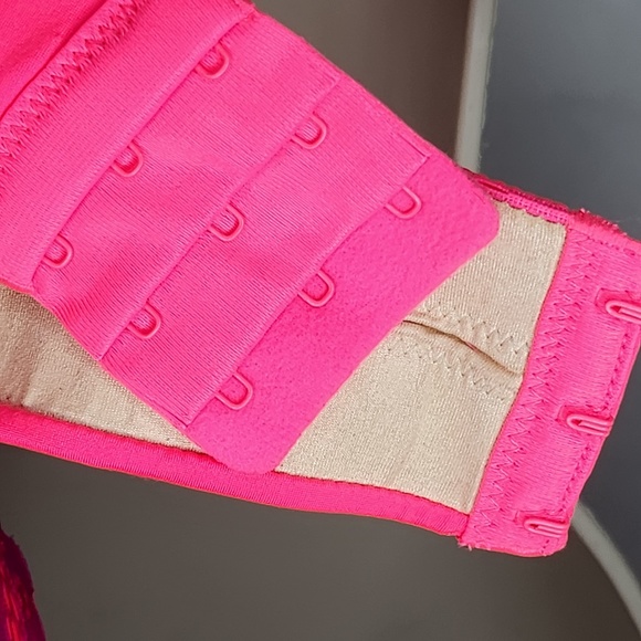 Victoria's Secret Very Sexy Strapless Multiway Hot Pink Purple Lace Bra Size 36D - Picture 8 of 14